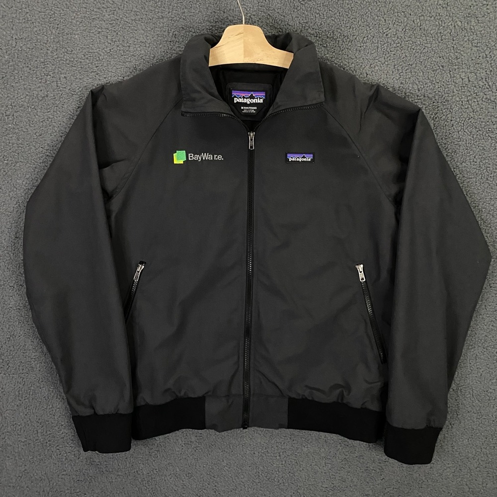 Patagonia Baggies Jacket Mens Medium Full Zip Bomber Nylon Gray 28151
